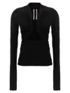 Rick Owens Cut-out Detail Sweater In Black