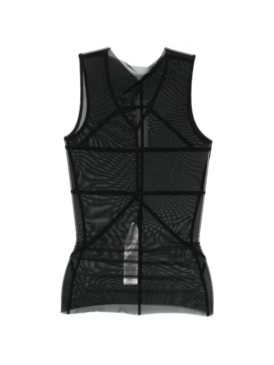 Rick Owens Sl Temple Sheer-design Top In Black