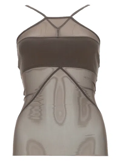 Rick Owens Top "combo" In Brown
