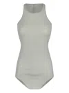 Rick Owens Fine-ribbed Sleeveless Tank Top In Green