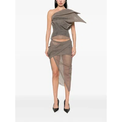 Rick Owens Top Grey In Gray