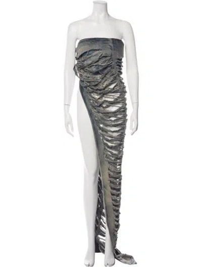 Pre-owned Rick Owens Top! Long Dress In Multicolor
