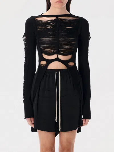 RICK OWENS TOP RICK OWENS WOMAN COLOR BLACK,G90445002