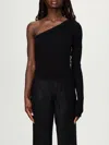 Rick Owens Concordians Ziggy Off Shoulder T-shirt In Black