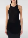 Rick Owens Basic Rib Tank Top In Black