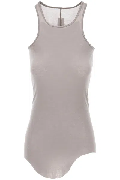 Rick Owens Top Smanicato In Jersey In Grey