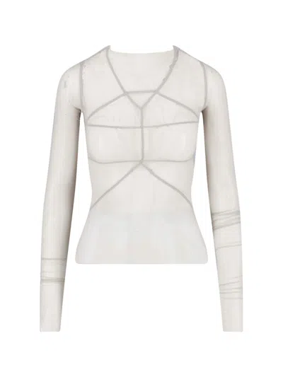 Rick Owens Top "temple" In Gray