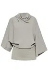 Rick Owens Top With A Decorative Neckline In Gray