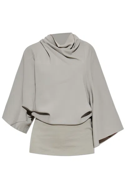 RICK OWENS RICK OWENS TOP WITH A DECORATIVE NECKLINE