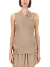 Rick Owens Top With Crossover In Neutrals