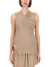 Rick Owens Top With Crossover In Nude