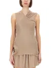 Rick Owens Top With Crossover In Nude
