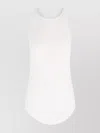 Rick Owens Top With Curved Hem And Ribbed Sleeves In White