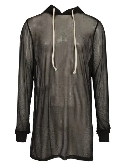 Rick Owens Top With Hood T-shirt Black