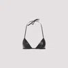 Rick Owens Snake Print Leather Triangle Bra