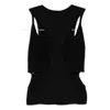 Rick Owens Sleeveless Top Featuring Cut-outs And Ribbed Hem In Black