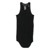 Rick Owens Ribbed Racerback Tank Top In Black