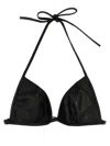 Rick Owens Triangle Leather Bandeau In Black