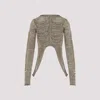 Rick Owens Metallic Finish Avant-garde Top With Dramatic Silhouette In Brown