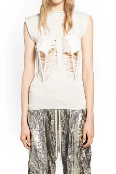 Rick Owens Concordians Tanja Top In White
