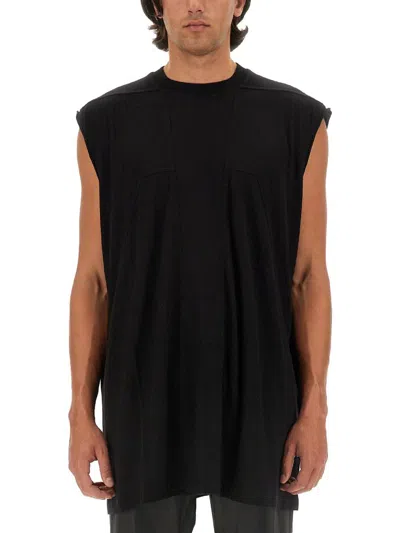 Rick Owens Wool T-shirt In Black
