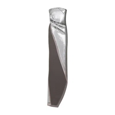 Rick Owens Grey Dust Pearl Sequinned Long Top