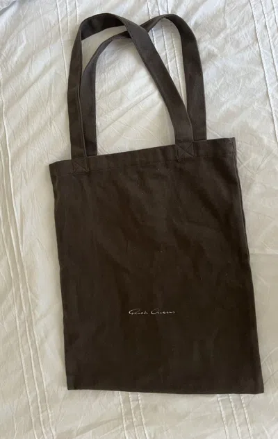 Pre-owned Rick Owens Tote In Brown