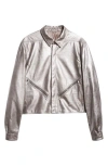 Rick Owens Gunmetal Hollywood Tour Alice Leather Jacket In Gunmetal