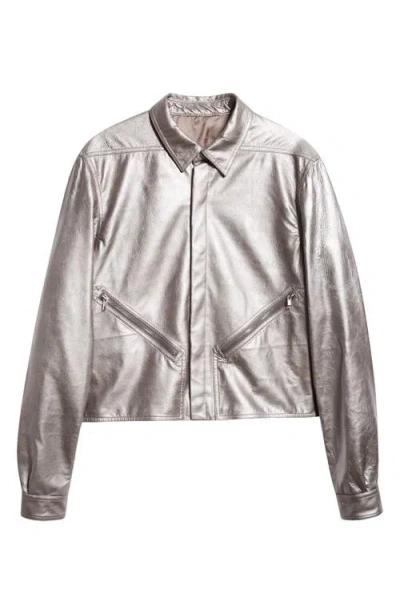 RICK OWENS RICK OWENS TOUR ALICE METALLIC LEATHER JACKET