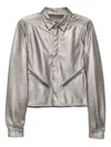 Rick Owens Gunmetal Hollywood Tour Alice Leather Jacket In Grey
