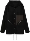 Rick Owens Drawstring Hem Wool Coat In Black