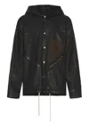 Rick Owens Man Denim Outerwear Black Size 38 Cotton In Black & Brown