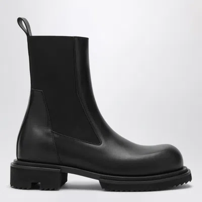 Rick Owens Tower Beatle Gabe Mini Boots In Leather In Black