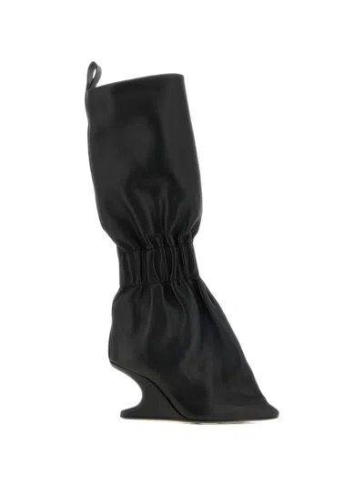 Rick Owens Tower Cantitaquito 8 Boots In Black Grained Cowhide In Multi
