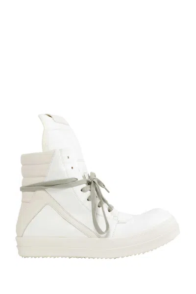 Rick Owens Tower Geobasket Sneakers In White