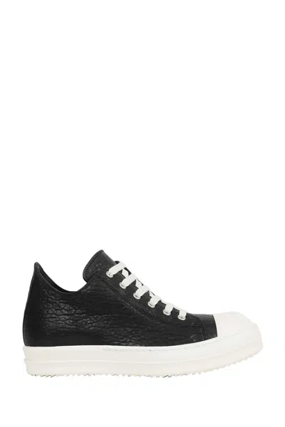 Rick Owens Tower Low Sneaks In Bubble Lamb In Black