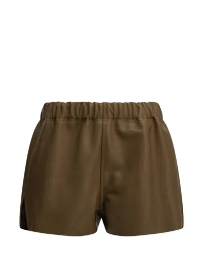 Rick Owens Tower Shorts In Brown