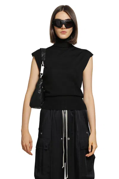 Rick Owens Tower Sleeveless Turtle In Black