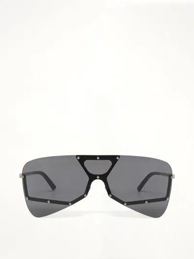 Rick Owens Tower Temple Sunglasses In Black