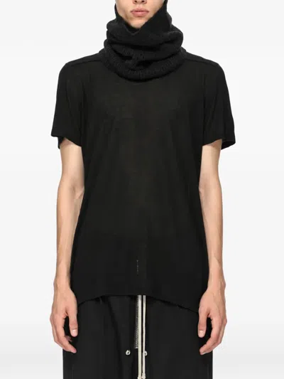 Rick Owens Tower Tube Ribbed-knit Scarf In Black