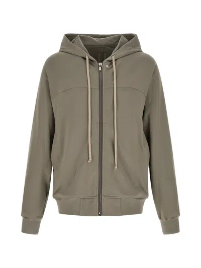 Rick Owens Hooded Jacket Adjustable Drawstring Side Pockets In Neutral