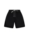 Rick Owens Elastic Waistband Swim Trunks In Black