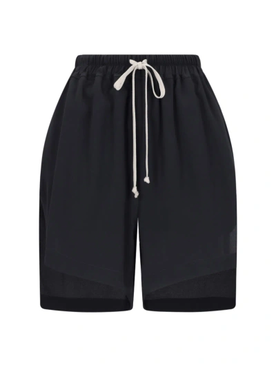 Balenciaga Rick Owens Crepe Boxers Shorts In Black