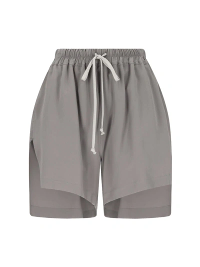 Rick Owens Track Shorts In Gray