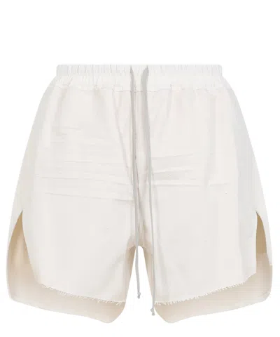 Rick Owens Track Shorts In White