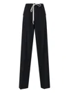 Rick Owens Straight Trousers With Button And Flap Pockets In Black