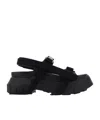 Rick Owens Tractor Sandal In Leather In Black