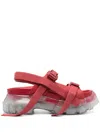 Rick Owens Tractor Chunky Sandals In Rot