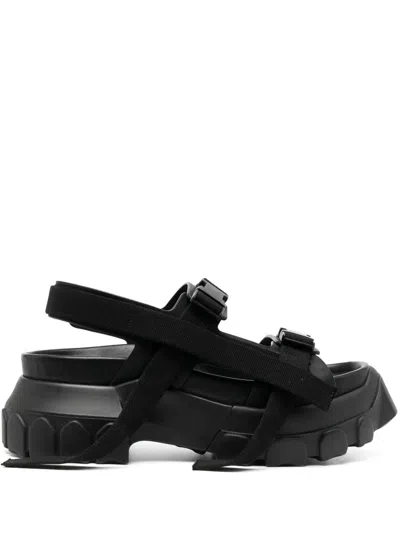 Rick Owens Mega Tractor Sandal Washed Calf In Multi