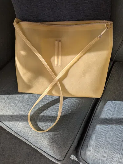 Pre-owned Rick Owens Translucent Ivory Large Adri Crossbody Bag In White